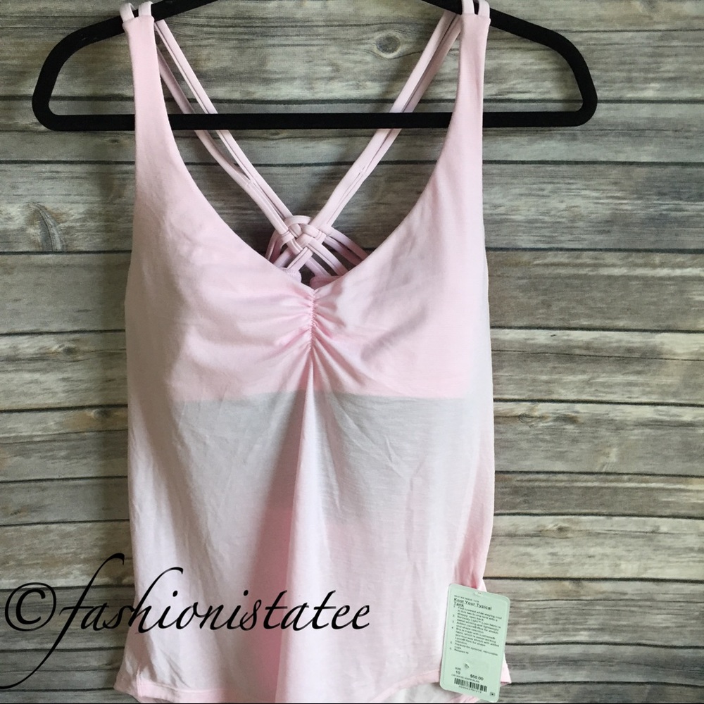 NWT LULULEMON KNOT YOUR TYPICAL TANK PEARL PINK 10 - Picture 5 of 6